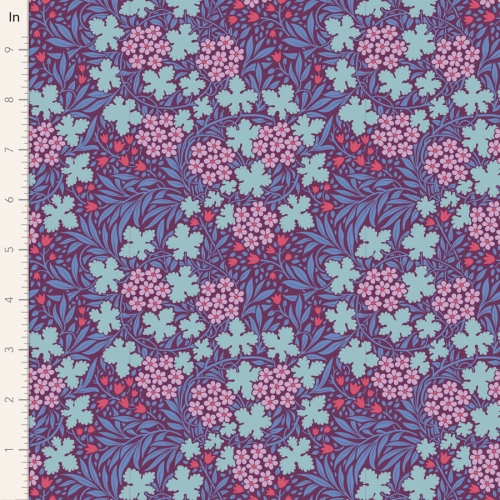 Tilda Patchwork Stoff Baumwolle - Hibernation - Autumnbloom-Eggplant